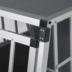 EUGAD Tiertransportbox, Hundetransportbox Alu Hundebox Reisebox Autobox für große Hunde Husky Samojede Weimaraner Border Collie Chow-Chow Shetland Sheepdog 85x65x69 cm Silber Grau -EUGAD Verkäufe ce8d4b4f e6a9 550d afdd fe2ed137673e