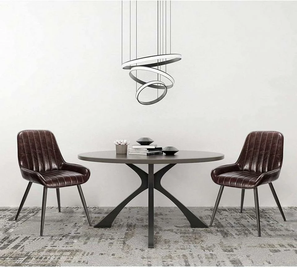 EUGAD Esszimmerstuhl, 4 Stücke Retro Küchenstuhl Sitzfläche aus PU mit Metallbeine Schwarz Braun, Dunkelbraun, Dunkelgrün, Grau 20 EUGAD Esszimmerstuhl, 4 Stücke Retro Küchenstuhl Sitzfläche aus PU mit Metallbeine Schwarz Braun, Dunkelbraun, Dunkelgrün, Grau – Bild 18