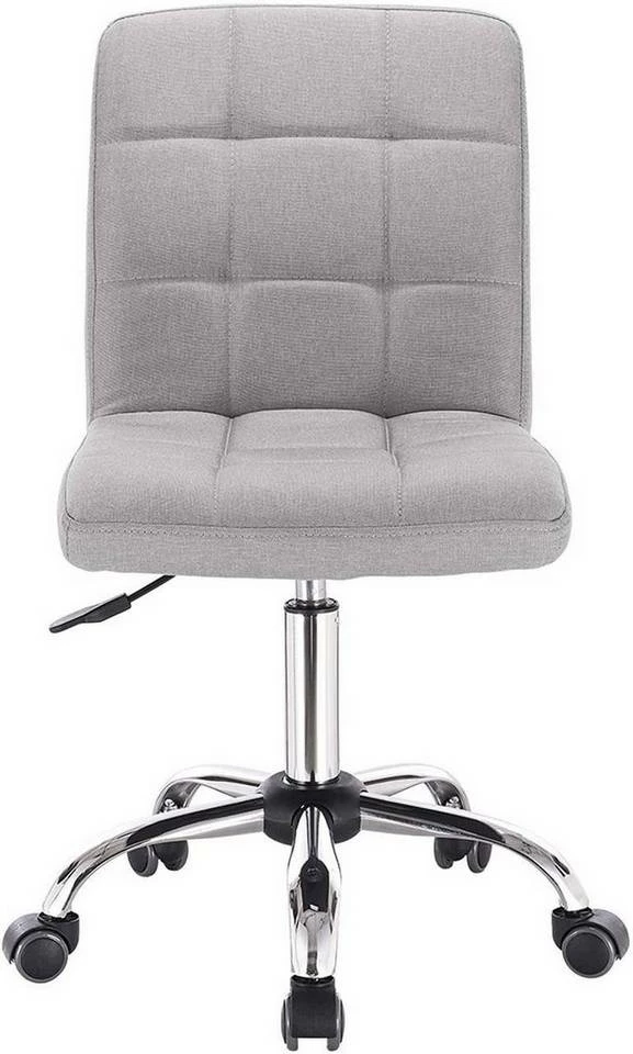 EUGAD Schreibtischstuhl, Bürohocker Schreibtischstuhl Rollhocker drehbar höhenverstellbar Stoffbezug Metall Dunkelgrau, Hellgrau 6 EUGAD Schreibtischstuhl, Bürohocker Schreibtischstuhl Rollhocker drehbar höhenverstellbar Stoffbezug Metall Dunkelgrau, Hellgrau – Bild 4