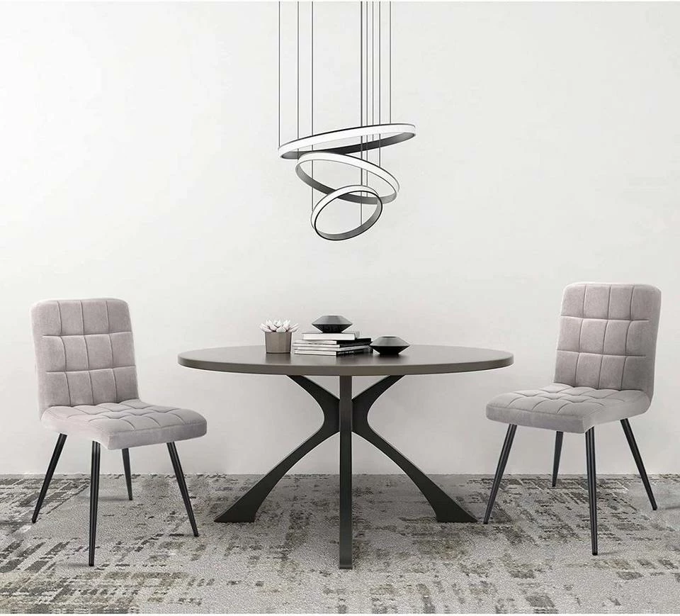 EUGAD Esszimmerstuhl (4 Stück), Polsterstuhl Wohnzimmerstuhl Samtstuhl Sessel mit Rückenlehne, Metallbeine, Sitzfläche aus Samt, Blau Creme, Dunkelgrau, Hellgrau, Rosa 12 EUGAD Esszimmerstuhl (4 Stück), Polsterstuhl Wohnzimmerstuhl Samtstuhl Sessel mit Rückenlehne, Metallbeine, Sitzfläche aus Samt, Blau Creme, Dunkelgrau, Hellgrau, Rosa – Bild 10