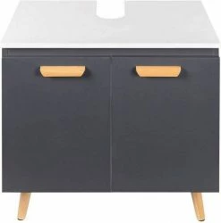 EUGAD Waschbeckenunterschrank Badschrank Unterschrank mit 2 Türe Weiß Grau, Schwarz, Weiß -EUGAD Verkäufe d270726c 9707 5cba 914d 02d284fbb094