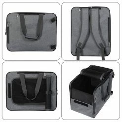 EUGAD Tiertransporttasche bis 8,00 kg, Katzenrucksack & Katzentragetasche Hunderucksack Hundetragetasche Haustiertasche Faltbare Transporttasche Reisetasche Traglast Oxford Dunkelgrau 45x25x35cm -EUGAD Verkäufe d43f8bd9 09f1 40d3 96ab 5ab7aad2d16f