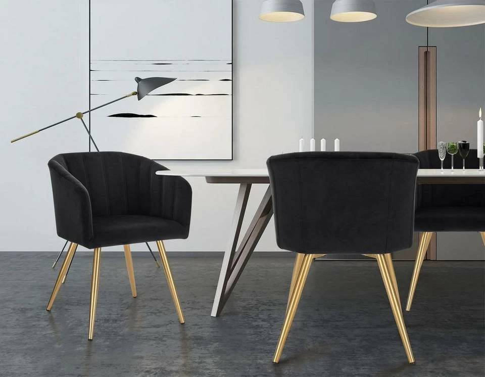 EUGAD Esszimmerstuhl (4 Stück), 4er-Set Esszimmerstuhl Polsterstuhl aus Samt Dunkelgrün Dunkelgrau, Dunkelgrün, Rosa, Schwarz 13 EUGAD Esszimmerstuhl (4 Stück), 4er-Set Esszimmerstuhl Polsterstuhl aus Samt Dunkelgrün Dunkelgrau, Dunkelgrün, Rosa, Schwarz – Bild 11