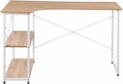 EUGAD Schreibtisch, PC-Tisch Bürotisch Arbeitstisch mit Bücherregal Holz 120x74x71,5 cm Hell Eiche Holz Vintage, Weiß+Hell Eiche 40 EUGAD Schreibtisch, PC-Tisch Bürotisch Arbeitstisch mit Bücherregal Holz 120x74x71,5 cm Hell Eiche Holz Vintage, Weiß+Hell Eiche -EUGAD Verkäufe d55588e5 b40c 5bf9 9830 e641048babac