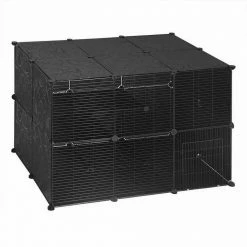 EUGAD Freigehege, mit Bodenplatten Kaninchen Hasen Meerschweinchen Welpenauslauf Laufgitter mit Tür&Treppe Doppelstöckig DIY Schwarz 38 Platten (35x35cm/Platte) 145x75x75 cm 17 EUGAD Freigehege, mit Bodenplatten Kaninchen Hasen Meerschweinchen Welpenauslauf Laufgitter mit Tür&Treppe Doppelstöckig DIY Schwarz 38 Platten (35x35cm/Platte) 145x75x75 cm -EUGAD Verkäufe d55b0f62 0a63 505f a287 11c4cc933075