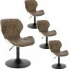 EUGAD Barhocker (4 St), niedriger Barhocker 360° Drehstuhl mit Rückenlehne 120kg belastbar Stuhl höhenverstellbar Kunstleder Sitzhöhe 40-54cm Dunkelbraun Weiß Anthrazit+Weiß, Dunkelbraun+Weiß -EUGAD Verkäufe d88023d0 7fc3 4331 b8b1 12e9fc8dbdbf