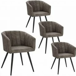 EUGAD Esszimmerstuhl, 4er-Set Esszimmerstuhl Polsterstuhl aus Stoffbezug Dunkelbraun Grau -EUGAD Verkäufe d8e09461 aa45 5790 acf3 e93e8517e758