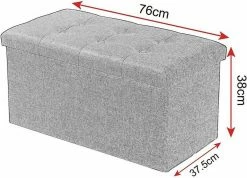 EUGAD Sitzhocker, Fußhocker Sitzbank mit Stauraum Deckel Abnehmbar Leinen Dunkelgrau Beige, Cremeweiß -EUGAD Verkäufe d95ce67c 89aa 501b a669 29d1f9ac6031