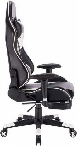 EUGAD Gaming-Stuhl (1 Stück), Racing Stuhl mit Fußstütze Racing Stuhl Drehstuhl Bürostuhl Schreibtischstuhl PC Stuhl mit Wippfunktion Höhenverstellbar Kunstleder Rot Grau, Weiß -EUGAD Verkäufe d97f5c76 5297 510f 9724 6b0bd636f494