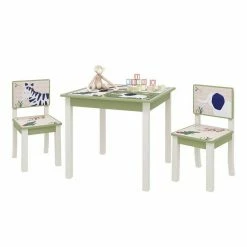 EUGAD Kindersitzgruppe, (3-tlg), Kinder Tischset mit Kantenschutz im Kinderzimmer Kindermöbel aus MDF und Kiefernholz Zoomotive(1 Tisch und 2 Stühle, 3-tlg) -EUGAD Verkäufe d98a38e0 c25e 4d0d b5d4 7ed8c40bd037