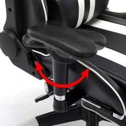 EUGAD Gaming-Stuhl (1 Stück), mit Fußstütze Racing Stuhl Drehstuhl Bürostuhl Schreibtischstuhl PC Stuhl mit Wippfunktion Höhenverstellbar Kunstleder Weiß Grau, Rot, Weiß -EUGAD Verkäufe d9acb931 cb24 42af b28b f8c004d4ba2b