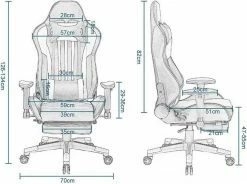 EUGAD Gaming-Stuhl (1 Stück), Racing Stuhl mit Fußstütze Racing Stuhl Drehstuhl Bürostuhl Schreibtischstuhl PC Stuhl mit Wippfunktion Höhenverstellbar Kunstleder Rot Grau, Weiß -EUGAD Verkäufe da4c1abb f69c 51df b5e0 f7ecbd437f43