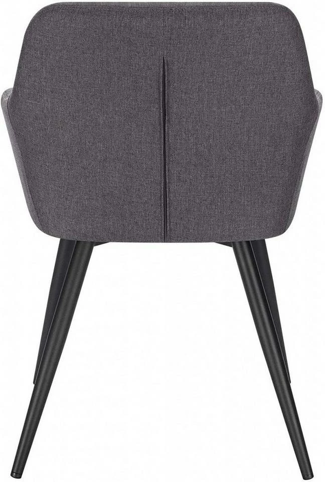 EUGAD Esszimmerstuhl, Polsterstuhl Leinen,mit Armlehnen Metallbeinen Dunkelgrau, Hellgrau 12 EUGAD Esszimmerstuhl, Polsterstuhl Leinen,mit Armlehnen Metallbeinen Dunkelgrau, Hellgrau – Bild 10