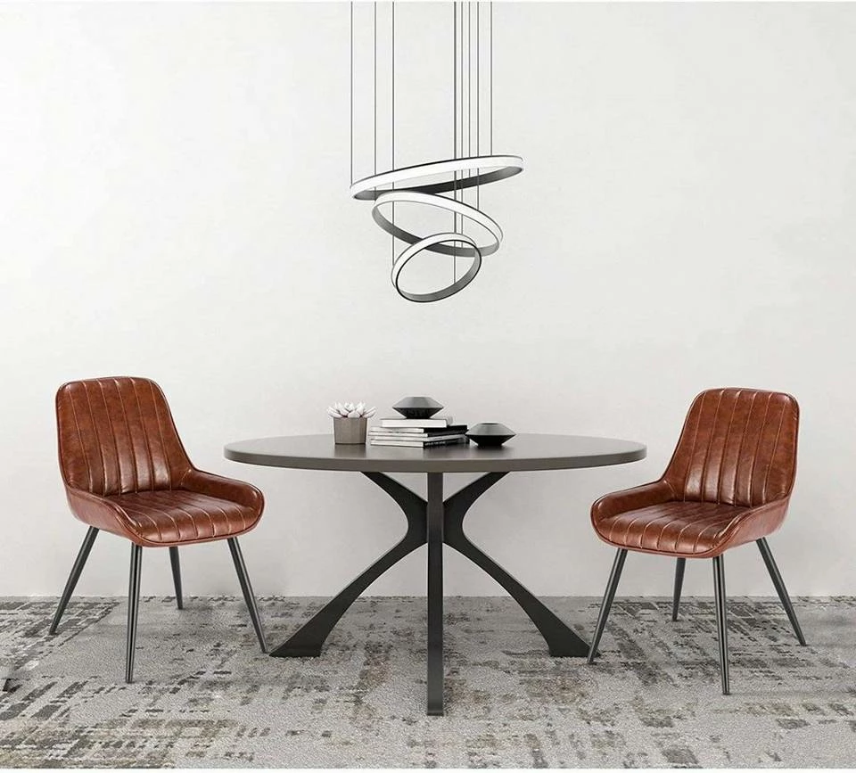 EUGAD Esszimmerstuhl, 4 Stücke Retro Küchenstuhl Sitzfläche aus PU mit Metallbeine Schwarz Braun, Dunkelbraun, Dunkelgrün, Grau 27 EUGAD Esszimmerstuhl, 4 Stücke Retro Küchenstuhl Sitzfläche aus PU mit Metallbeine Schwarz Braun, Dunkelbraun, Dunkelgrün, Grau – Bild 25