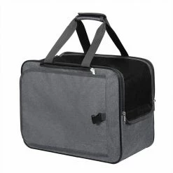 EUGAD Tiertransporttasche bis 8,00 kg, Katzenrucksack & Katzentragetasche Hunderucksack Hundetragetasche Haustiertasche Faltbare Transporttasche Reisetasche Traglast Oxford Dunkelgrau 45x25x35cm