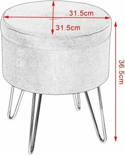 EUGAD Sitzhocker, Samthocker mit Stauraum, rund, mit stabilen goldenen Metallfüßen, Türkis Dunkelgrau, Dunkelgrün, Hellgrau, Rosa, Türkis 42 EUGAD Sitzhocker, Samthocker mit Stauraum, rund, mit stabilen goldenen Metallfüßen, Türkis Dunkelgrau, Dunkelgrün, Hellgrau, Rosa, Türkis -EUGAD Verkäufe dd7a0ec4 2565 5486 b0a6 eef3153133e8