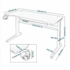 EUGAD Gamingtisch, Gaming Tisch mit LED 120x60cm Ergonomischer Schwarz Computertisch Schreibtisch PC Tisch mit Kabelmanagement Becherhalter Kopfhörerhalterung 12 EUGAD Gamingtisch, Gaming Tisch mit LED 120x60cm Ergonomischer Schwarz Computertisch Schreibtisch PC Tisch mit Kabelmanagement Becherhalter Kopfhörerhalterung -EUGAD Verkäufe de021958 31ac 58fa 8994 9856a20af6d0