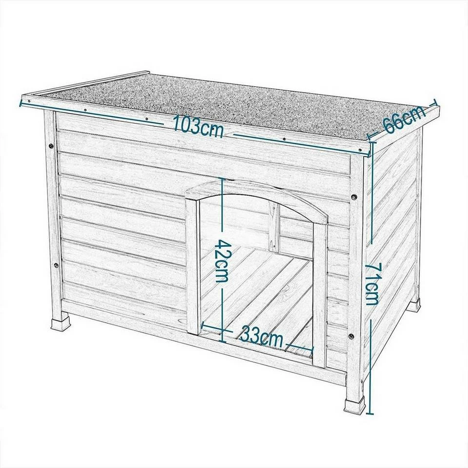 EUGAD Tierhaus, Hundehütte Hundehaus Massivholz draußen Wetterfest Aufklappbar Hellrot 103 x 66 x 71 cm 9 EUGAD Tierhaus, Hundehütte Hundehaus Massivholz draußen Wetterfest Aufklappbar Hellrot 103 x 66 x 71 cm – Bild 7