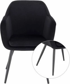 EUGAD Polsterstuhl (1 Stück), Küchenstuhl Samt Stuhl Sessel mit Armlehne, Metallbeine, für Esszimmer Wohnzimmer, Schwarz Dunkelgrau 59 EUGAD Polsterstuhl (1 Stück), Küchenstuhl Samt Stuhl Sessel mit Armlehne, Metallbeine, für Esszimmer Wohnzimmer, Schwarz Dunkelgrau -EUGAD Verkäufe df0db539 50bc 410e b54e 819c18840e80