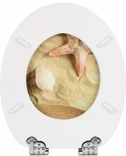 EUGAD WC-Sitz (1-St), Toilettensitz, WC Sitz mit Absenkautomatik, MDF, Holz, Softclose Scharnier Grüne Blätter, Holzfarbe, Lilie, Seestern, Seestern Am Strand, Seestern Sonnenuntergang, Stone, ‎Lila Blume und Stones -EUGAD Verkäufe dfc8aade c7d1 425f bd0b 3cea1f433f9a