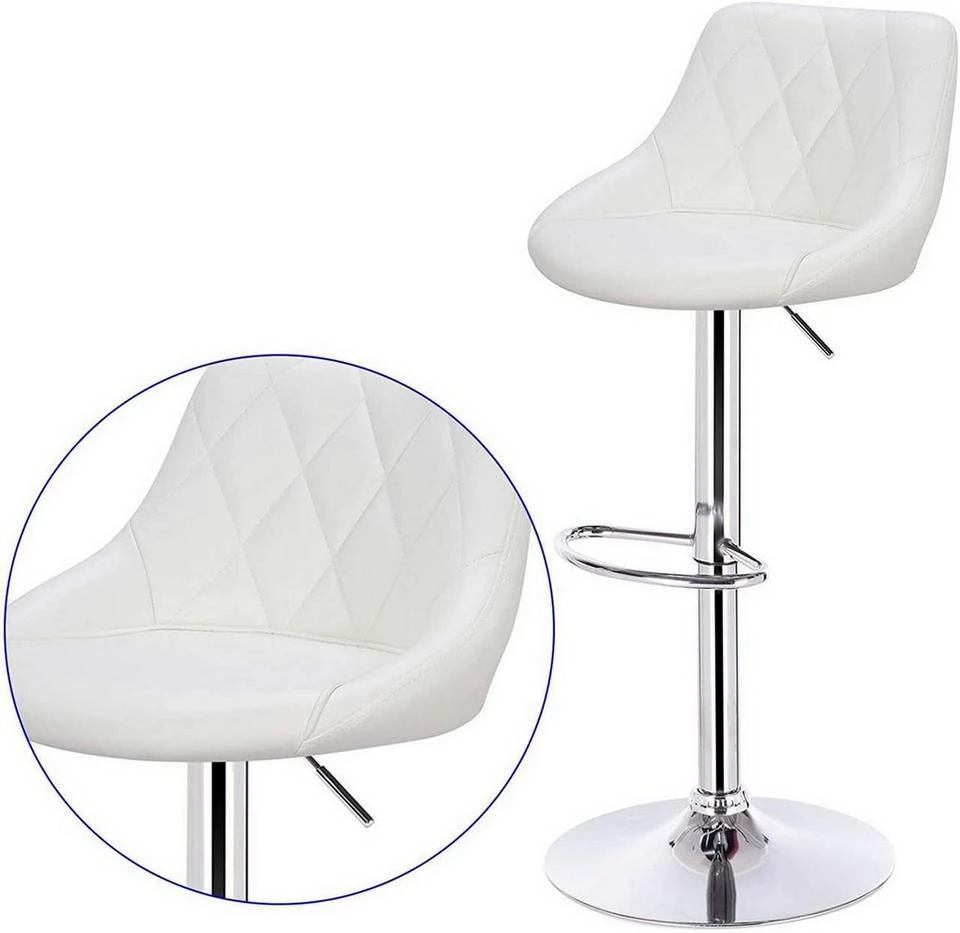 EUGAD Barhocker, 2er-Set Barstühle, höhenverstellbar, 360°drehbar Weiß Bordeaux, Cremeweiß, Grau, Khaki, Rot, Schwarz, Weiß 7 EUGAD Barhocker, 2er-Set Barstühle, höhenverstellbar, 360°drehbar Weiß Bordeaux, Cremeweiß, Grau, Khaki, Rot, Schwarz, Weiß – Bild 5