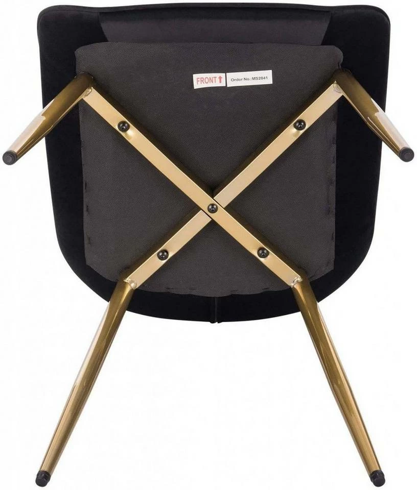 EUGAD Esszimmerstuhl, 4er-Set Küchenstühle Wohnzimmerstuhl mit Rückenlehne, Samt Sitzfläche, Gold Beine Grau Dunkelgrün, Rosa, Schwarz 19 EUGAD Esszimmerstuhl, 4er-Set Küchenstühle Wohnzimmerstuhl mit Rückenlehne, Samt Sitzfläche, Gold Beine Grau Dunkelgrün, Rosa, Schwarz – Bild 17