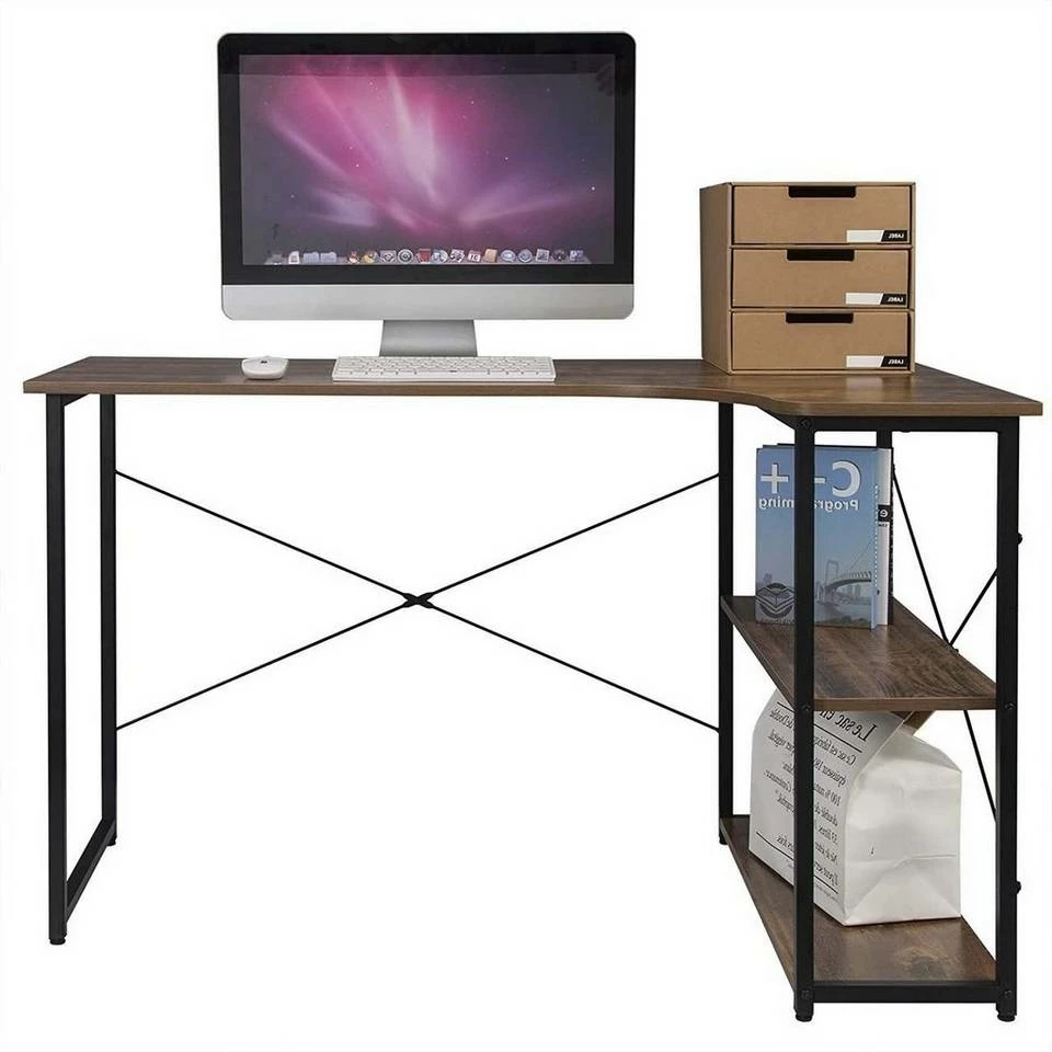 EUGAD Schreibtisch, mit Bücherregal 120x74x71,5 cm Schwarz Marmor Holz Vintage 16 EUGAD Schreibtisch, mit Bücherregal 120x74x71,5 cm Schwarz Marmor Holz Vintage – Bild 14