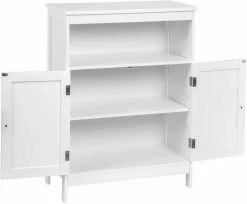 EUGAD Badkommode, Badschrank Beistellschrank, mit Doppeltür, 3 Fächern, MDF, Weiß 17 EUGAD Badkommode, Badschrank Beistellschrank, mit Doppeltür, 3 Fächern, MDF, Weiß -EUGAD Verkäufe e15a2794 f9d0 5891 8b26 36dd599bdb3e