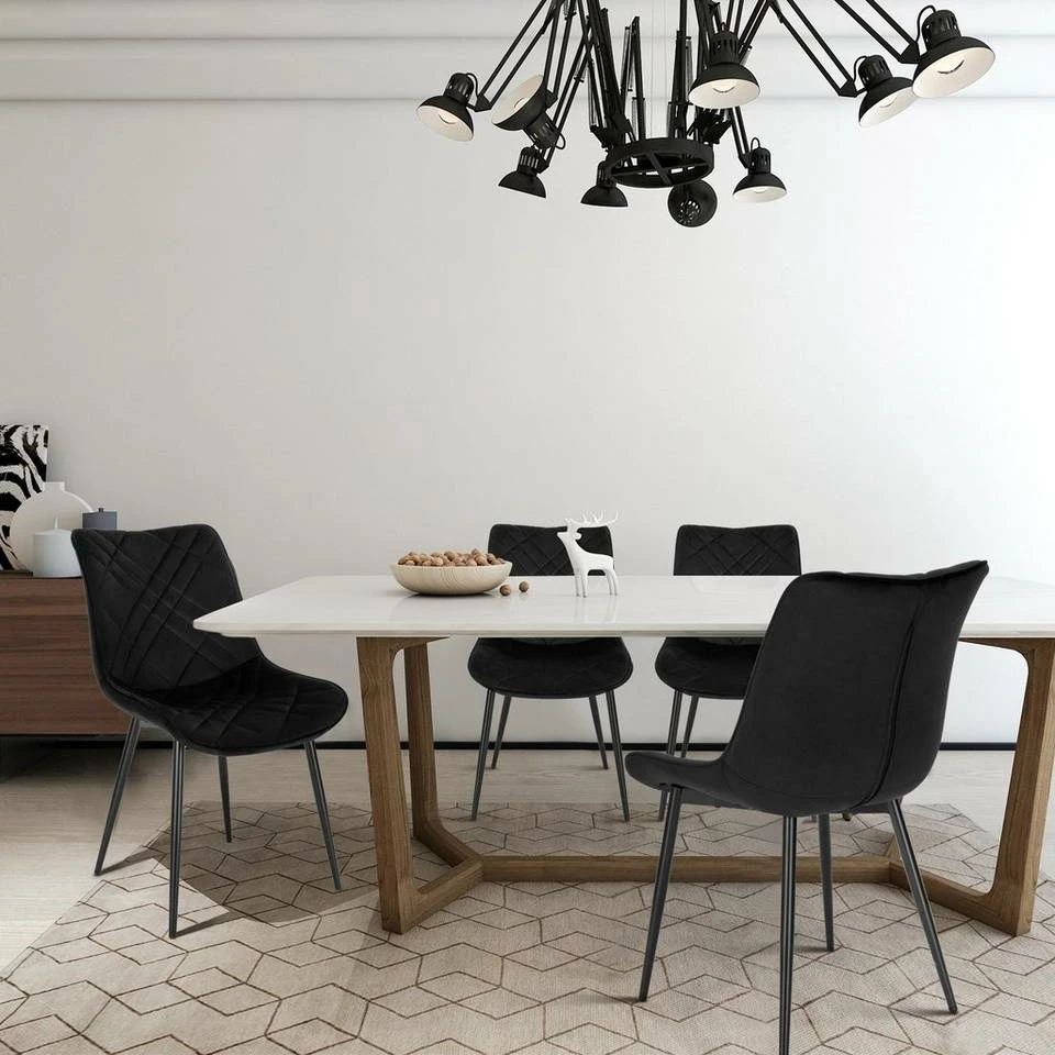 EUGAD Esszimmerstuhl (2 Stück), Küchenstuhl, Polsterstuhl Stuhl,Wohnzimmerstuhl ohne Armlehne, Metallbeine, Samt, Hellgrau Dunkelgrau, Schwarz 20 EUGAD Esszimmerstuhl (2 Stück), Küchenstuhl, Polsterstuhl Stuhl,Wohnzimmerstuhl ohne Armlehne, Metallbeine, Samt, Hellgrau Dunkelgrau, Schwarz – Bild 18