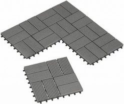 EUGAD WPC-Fliesen, 22 Stück WPC Terrassenfliesen Klickfliesen 30x30cm Coffee Anthrazit, Dunkelgrau, Hellgrau -EUGAD Verkäufe e4b11777 02d9 58f0 a7ac 374fe96320f7