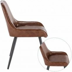 EUGAD Esszimmerstuhl, 4 Stücke Retro Küchenstuhl Sitzfläche aus PU mit Metallbeine Schwarz Braun, Dunkelbraun, Dunkelgrün, Grau 63 EUGAD Esszimmerstuhl, 4 Stücke Retro Küchenstuhl Sitzfläche aus PU mit Metallbeine Schwarz Braun, Dunkelbraun, Dunkelgrün, Grau -EUGAD Verkäufe e4cf7639 d7bf 5748 a2d3 b29545b40b05