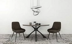 EUGAD Esszimmerstuhl, Polsterstuhl 2er-Set,Sitzfläche aus Stoffbezug Anthrazit, Dunkelbraun, Dunkelgrau -EUGAD Verkäufe e6aa7b72 0f13 5f7a 9961 83a4934cf297