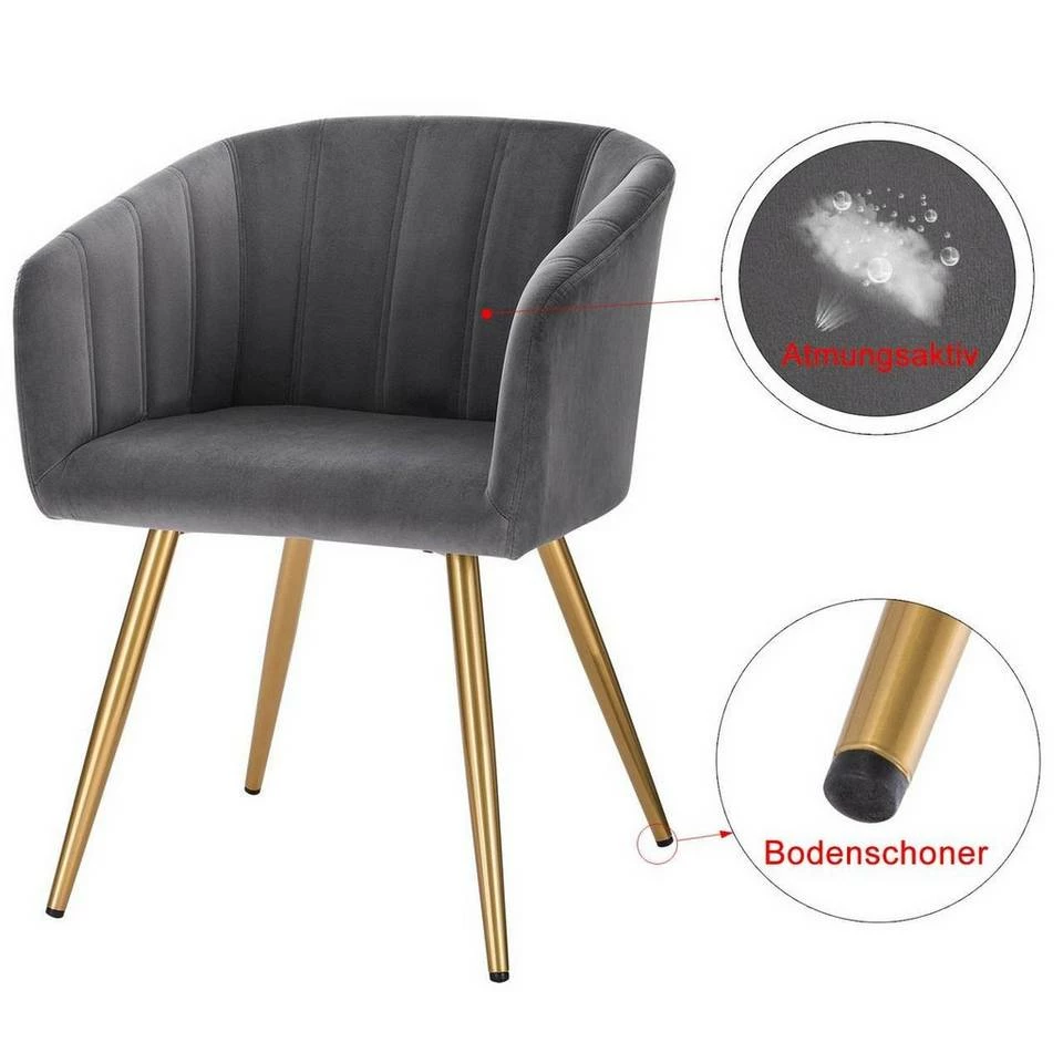 EUGAD Esszimmerstuhl, 2er-Set Esszimmerstuhl Polsterstuhl aus Samt Dunkelgrün Dunkelgrau, Dunkelgrün, Rosa, Schwarz 17 EUGAD Esszimmerstuhl, 2er-Set Esszimmerstuhl Polsterstuhl aus Samt Dunkelgrün Dunkelgrau, Dunkelgrün, Rosa, Schwarz – Bild 15