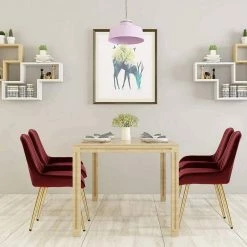 EUGAD Esszimmerstuhl, 4 Stücke Retro Küchenstuhl Sitzfläche aus Samt mit Metallbeine Dunkelgrün Bordeaux, Dunkelgrau, Dunkelgr&uuml;n, Hellgrau, Rosa, Schwarz -EUGAD Verkäufe e71c9cf2 7cc0 5178 99e2 e3ed4c244823