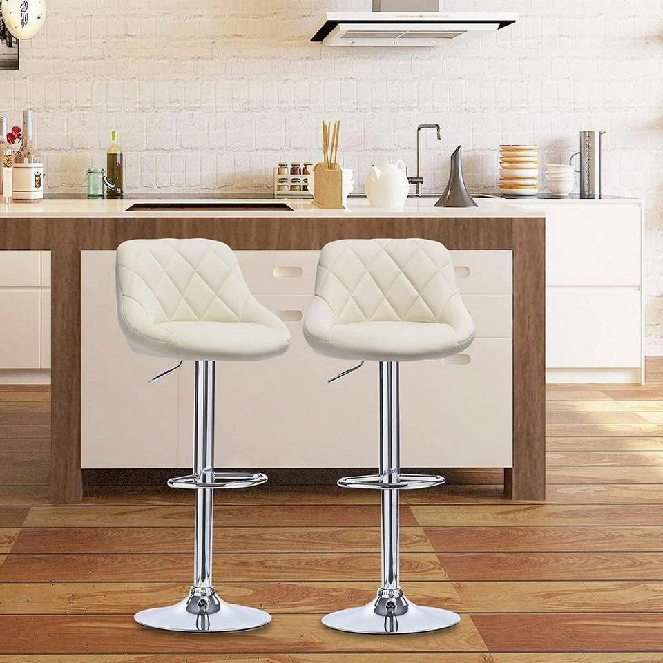 EUGAD Barhocker, 2er-Set Barstühle, höhenverstellbar, 360°drehbar Weiß Bordeaux, Cremeweiß, Grau, Khaki, Rot, Schwarz, Weiß 16 EUGAD Barhocker, 2er-Set Barstühle, höhenverstellbar, 360°drehbar Weiß Bordeaux, Cremeweiß, Grau, Khaki, Rot, Schwarz, Weiß – Bild 14