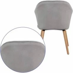 EUGAD Polsterstuhl (2 Stück), Küchenstühle aus Samt mit Arm-Rücklehne -EUGAD Verkäufe e969d19c 328b 5277 a393 df505e5956b8