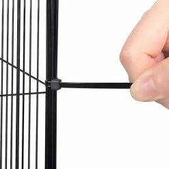 EUGAD Freigehege, Freigehege für Kaninchen Hasen Meerschweinchen Welpenauslauf Laufgitter mit Tür Doppelstöckig DIY 22 Platten Schwarz 140 x 70 x 70 cm -EUGAD Verkäufe e974ba05 5b39 5f77 9143 a8e6379112d0