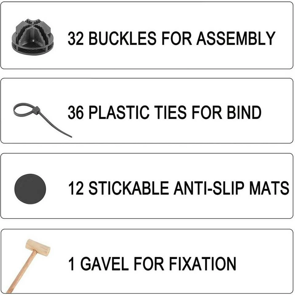 EUGAD Freigehege, DIY 16 Platten Schwarz Laufstall Kleintiere Schwarz 109x109x39cm 9 EUGAD Freigehege, DIY 16 Platten Schwarz Laufstall Kleintiere Schwarz 109x109x39cm – Bild 7