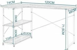 EUGAD Schreibtisch, PC-Tisch Bürotisch Arbeitstisch mit Bücherregal Holz 120x74x71,5 cm Hell Eiche Holz Vintage, Weiß+Hell Eiche 38 EUGAD Schreibtisch, PC-Tisch Bürotisch Arbeitstisch mit Bücherregal Holz 120x74x71,5 cm Hell Eiche Holz Vintage, Weiß+Hell Eiche -EUGAD Verkäufe e9fe6d72 1372 525e 83bc ec8ee0c8ecfe