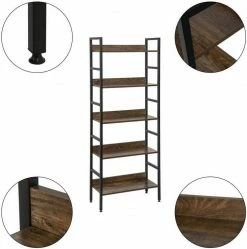 EUGAD Bücherregal, 1-tlg., Standregal, Küchenregal, 5 offenen Regalebenen, MDF, Metall, Schwarz Marmor Golden-Weißer Marmor, Vintage 32 EUGAD Bücherregal, 1-tlg., Standregal, Küchenregal, 5 offenen Regalebenen, MDF, Metall, Schwarz Marmor Golden-Weißer Marmor, Vintage -EUGAD Verkäufe ea6799b6 a1c9 55c7 b745 cfb7c42cb4ca