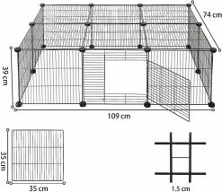 EUGAD Freigehege, Freigehege DIY Laufstall Kleintiere 109x74x39cm -EUGAD Verkäufe eb2fd13d e2e2 5437 8718 26068ebe7401