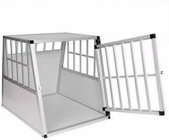 EUGAD Tiertransportbox, Hundetransportbox Alu Hundebox Reisebox Autobox für große Hunde Husky Samojede Weimaraner Border Collie Chow-Chow Shetland Sheepdog 85x65x69 cm Silber Grau -EUGAD Verkäufe eb7457e2 cf93 55e6 85ac 3724886fbf3e