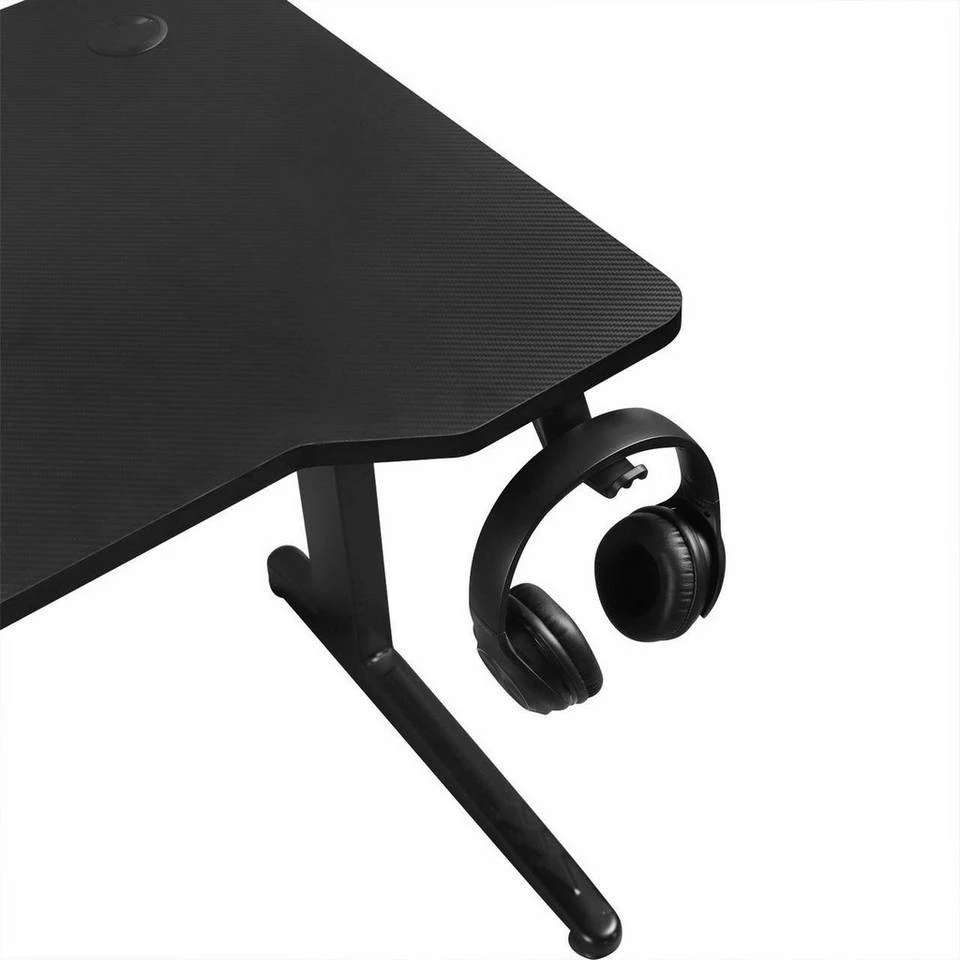 EUGAD Gamingtisch, Gaming Tisch mit LED 120x60cm Ergonomischer Schwarz Computertisch Schreibtisch PC Tisch mit Kabelmanagement Becherhalter Kopfhörerhalterung 10 EUGAD Gamingtisch, Gaming Tisch mit LED 120x60cm Ergonomischer Schwarz Computertisch Schreibtisch PC Tisch mit Kabelmanagement Becherhalter Kopfhörerhalterung – Bild 9