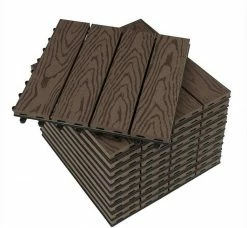 EUGAD WPC-Fliesen, WPC Fliesen Klickfliesen in Holzoptik 11 Stücke für 1m² Grau Anthrazit, Braun, Coffee, Hellgrau -EUGAD Verkäufe ebd0519b db6a 5be2 8500 07593f2cf94b