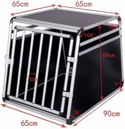 EUGAD Tiertransportbox, Hundetransportbox Alu Hundebox Reisebox Autobox für Husky Samojede Weimaraner Labrador Golden Retriever 90 x 65 x 69 cm XXL Schwarz Grau 29 EUGAD Tiertransportbox, Hundetransportbox Alu Hundebox Reisebox Autobox für Husky Samojede Weimaraner Labrador Golden Retriever 90 x 65 x 69 cm XXL Schwarz Grau -EUGAD Verkäufe ecef7a49 e622 4f36 902b 2ed7a800a405