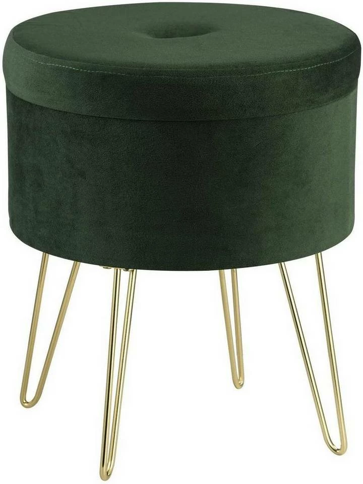 EUGAD Sitzhocker, Samthocker mit Stauraum, rund, mit stabilen goldenen Metallfüßen, Türkis Dunkelgrau, Dunkelgrün, Hellgrau, Rosa, Türkis 32 EUGAD Sitzhocker, Samthocker mit Stauraum, rund, mit stabilen goldenen Metallfüßen, Türkis Dunkelgrau, Dunkelgrün, Hellgrau, Rosa, Türkis – Bild 30