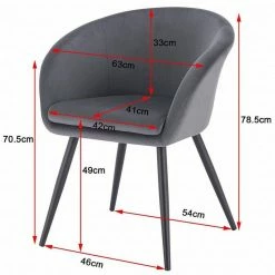 EUGAD Esszimmerstuhl, mit Armlehne, Retro Design, Samt, Metall Dunkelgrau Hellgrau, Schwarz 23 EUGAD Esszimmerstuhl, mit Armlehne, Retro Design, Samt, Metall Dunkelgrau Hellgrau, Schwarz -EUGAD Verkäufe ee6d7c4b 2d94 5b32 9cab 5a5c64e595c7