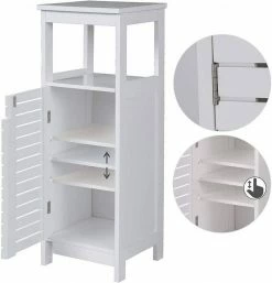 EUGAD Badkommode (1 St), Badschrank Badregal Nachttisch Nachtkommode Eckschrank Eckkommode Medizinschrank Holz, weiß 30x30x78cm -EUGAD Verkäufe eeca3769 0d59 4cad 9827 14327a93da97