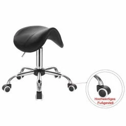 EUGAD Drehstuhl (1 Stück), Sattelhocker gepolstert höhenverstellbar aus Kunstleder Grau Schwarz, Weiß -EUGAD Verkäufe f00f78e2 2484 586d 86bc 7f1d2c55aff5