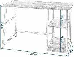EUGAD Schreibtisch (1-St), Computertisch Bürotisch mit Ablage, 120x60x76cm, Holz Vintage -EUGAD Verkäufe f05296f5 7e69 528c bbb9 3b97a18afbc3